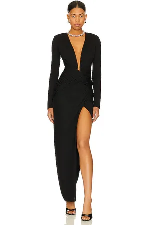 Nicholas ABENDKLEID MIT LANGEN ÄRMELN & TIEFEM AUSSCHNITT LURA in . Size 2, 4.