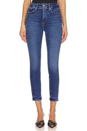 GOOD AMERICAN JEANS MIT SKINNY-PASSFORM GOOD LEGS CROP in . Size 24.