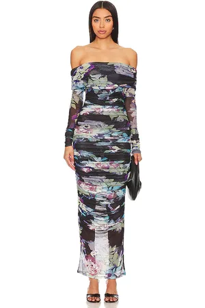 Nicholas SCHULTERFREIES MIDIKLEID MIT FALTEN OAKLYN in . Size 2, 4.
