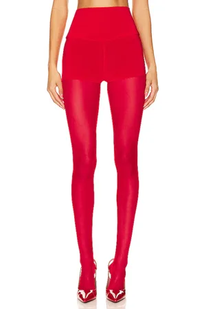 Norma Kamali LEGGINGS AUS MESH MIT FUSS in . Size XS.