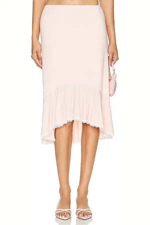 DANIELLE GUIZIO Low Rise Dainty Midi Skirt in . Size XL, XS.