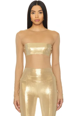 Norma Kamali OBERTEIL MIT APPLIKATIONEN DASH in . Size L, S.