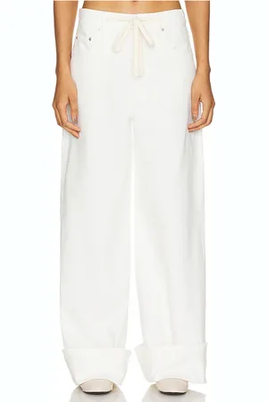 GRLFRND JEANS LUCIA DRAWSTRING BAGGY WIDE LEG in . Size 26, 27, 31, 32.