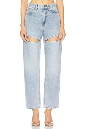 AREA JEANS MIT SCHLITZEN MIT KRISTALLSTEINCHEN in . Size 28, 29.