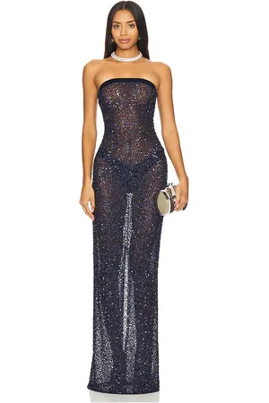 Retrofete LANGES PAILLETTENKLEID VILLY in . Size M, S.