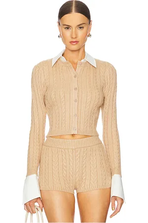 SER.O.YA CARDIGAN ELOISE CABLE KNIT in . Size M, S, XL, XS.