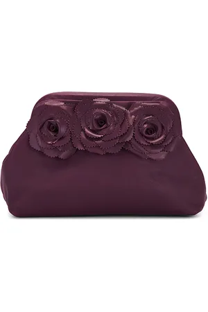 btb Los Angeles CLUTCH AUS LEDER MIT ROSETTE YASMIN in .