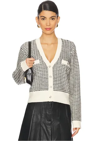 ASTR CARDIGAN ELLORY in Black,Cream. Size M, S, XL, XS.