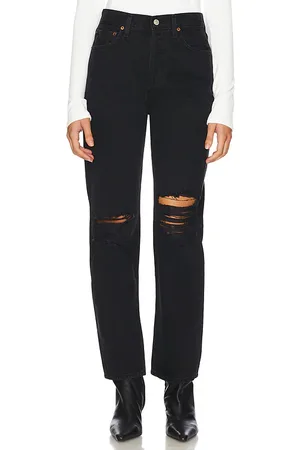AGOLDE STRAIGHT-JEANS MIT HOHEM BUND 90