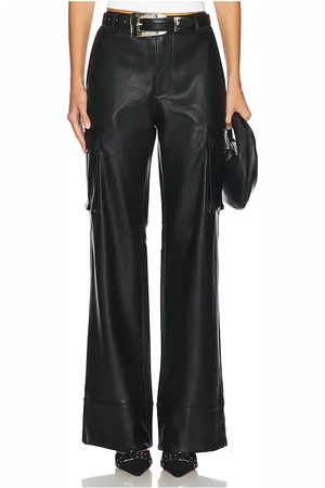 SER.O.YA CARGOHOSE FIFER VEGAN LEATHER LOW RISE in . Size M, XL, XS.