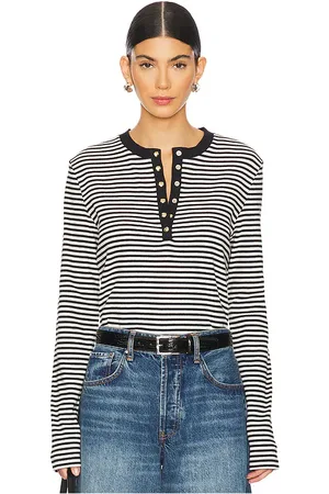 ANINE BING LANGARMSHIRT ALESSIA in Black,White. Size M, S, XS.