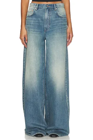 GRLFRND WEITER SCHNITT LUNA MID RISE BAGGY in . Size 25.