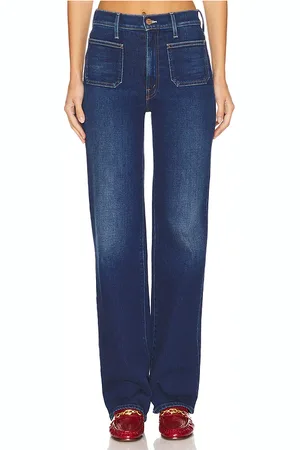 Mother GERADE PETITE-JEANS PATCH POCKET RAMBLER ZIP SNEAK in . Size 34P.