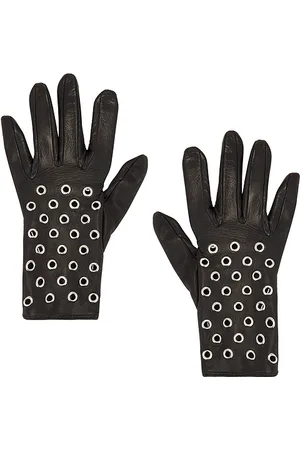 Manokhi KURZE LEDERHANDSCHUHE MIT ÖSEN in . Size 7, 7.5.
