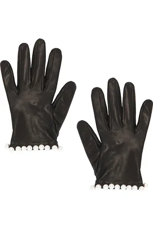Manokhi KURZE LEDERHANDSCHUHE MIT PERLEN in . Size 7, 7.5.