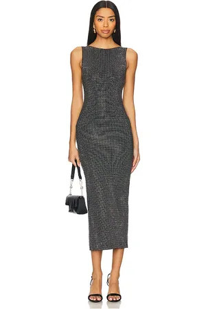 GOOD AMERICAN KLEID CRYSTAL HIGH NECK in . Size 3X, 4X, 5X, M, S, XL, XS.