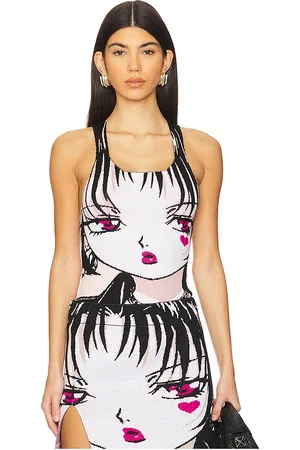 1XBLUE Ruby Anime Vest in Black,Blush. Size S.