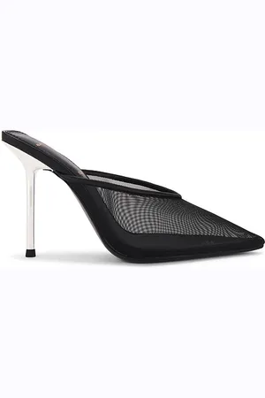 BLACK SUEDE STUDIO PANTOLETTE AMBRA 95 in . Size 40.