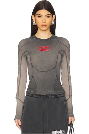 Alexander Wang LANGARMSHIRT MIT LOGO IN KLINGEN-OPTIK in . Size XS.