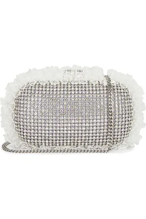 Self-Portrait CLUTCH MIT KRISTALLSTEINCHEN & SPITZE in .