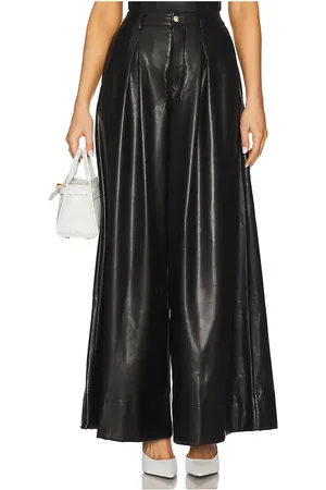 WeWoreWhat HOSE FAUX LEATHER EXTREME WIDE LEG in . Size 24, 25, 26, 27, 28.