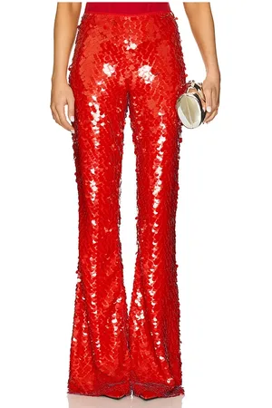 AKNVAS FLARED-HOSE MIT PAILLETTEN LENNON in . Size 2, 4, 8.