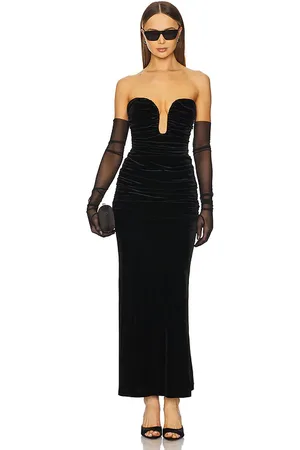 Bardot MAXIKLEID AUS SAMT ELVIRA in . Size 2, 4, 6, 8.