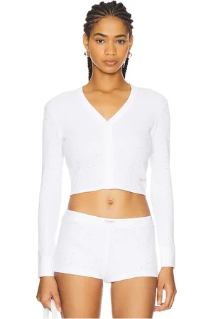 Alexander Wang Hotfix Long Sleeve Waffle Cardigan in . Size M, S, XS.