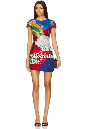 ALICE+OLIVIA ETUIKLEID CLYDE in Red,Blue. Size 2.