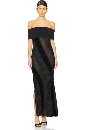 Anna October SCHULTERFREIES MAXIKLEID PAULINE in . Size S, XS.
