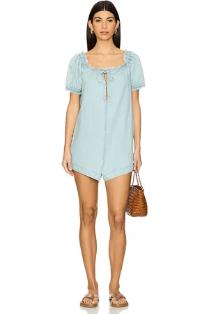 Free People X We The Free Daisy Denim Babydoll Romper in . Size M, S, XL, XS.