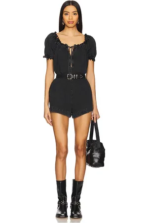Free People X We The Free Daisy Denim Babydoll Romper in . Size XS.