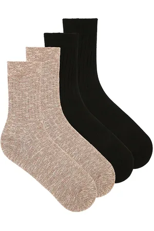 WAO SOCKEN in Beige,Black.