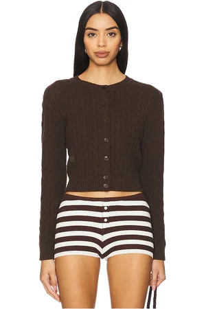 Frankies Bikinis CARDIGAN AUS ZOPFSTRICK DUDLEY in . Size M, S, XS.