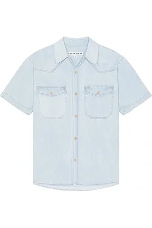 AFTER PRAY Short Sleeved Denim Shirt in . Size M.