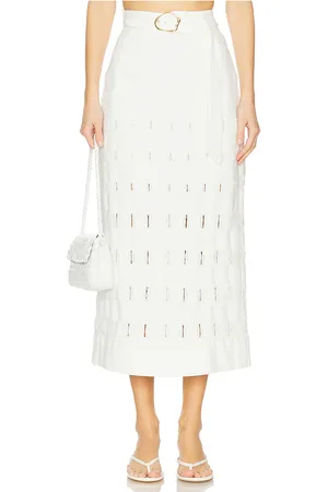 AMUR Jay Textured Midi Skirt in . Size 12, 2, 4, 6, 8.