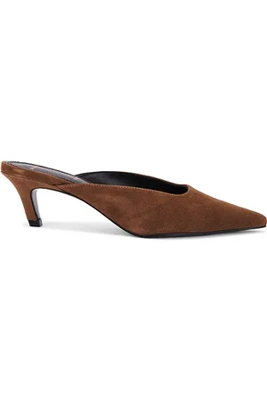 BLACK SUEDE STUDIO PANTOLETTE LOGAN 50 in . Size 6.5, 8, 8.5, 9, 9.5.