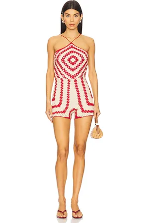 Saylor KURZOVERALL VERUCA in Beige,Red. Size M, S, XS.