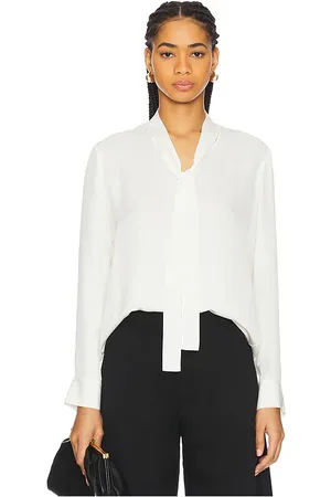 THEORY Open Neck Tie Blouse in . Size M, S, XL, XS.