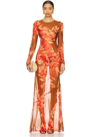 Retrofete KLEID VIENNA in Brown,Red. Size M, S, XL, XS, XXL.