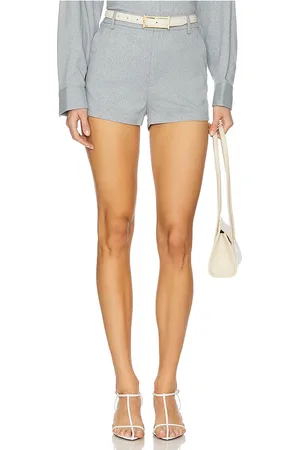Gestuz HIGH WAIST SHORTS PAULIA in Slate,Blue. Size 38.