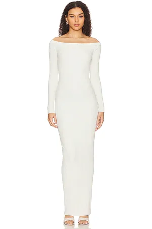GOOD AMERICAN SCHULTERFREIES MAXIKLEID MIT RIPPSTRUKTUR in . Size XL.