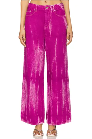 Ganni Overdyed Baggy Jeans in Purple,Fushia. Size 26, 27, 28.