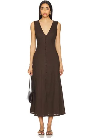 Bardot MIDIKLEID AUS LEINEN CORDELIA in . Size 12, 2, 4, 6, 8.