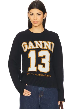 Ganni Graphic Baseball Crewneck in . Size M, S, XS.