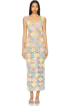 ELLIATT MIDI-KLEID ELISE in Lavender,Yellow. Size M, S, XL, XS.