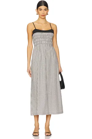 Rails MIDI-KLEID PRIMROSE in Black,White. Size M, S, XL.