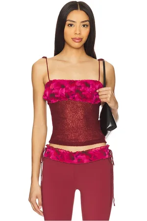 DANIELLE GUIZIO TANK-TOP RUCHED in . Size M, S, XL, XS.