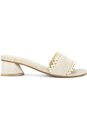 KAANAS Cairo Asymmetric Linen Heel in . Size 11, 6, 7, 8.