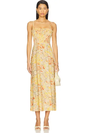 FAITHFULL THE BRAND MIDI-KLEID SORANA in . Size M, S, XL, XS.